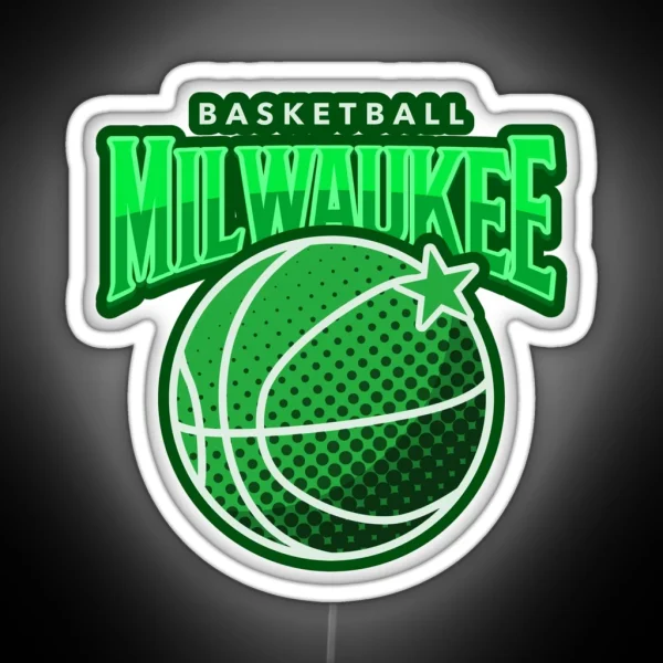 Milwaukee Basketball Bucks RGB Neon Sign
