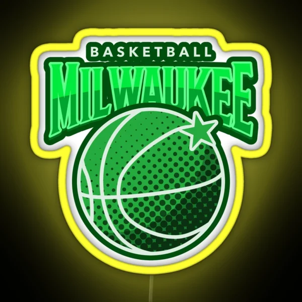 Milwaukee Basketball Bucks RGB Neon Sign