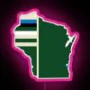 Customizable Milwaukee Bucks basketball team logo RGB LED neon display
