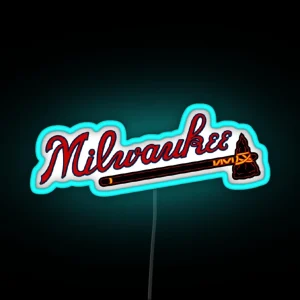 Milwaukee Braves Logo RGB Neon Sign