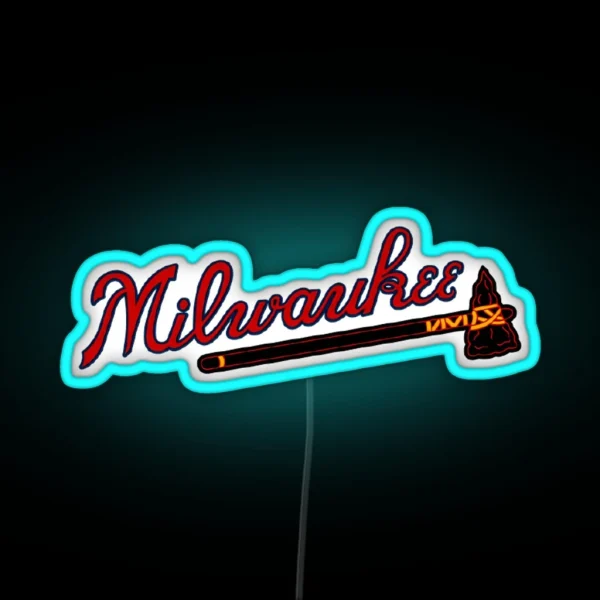 Milwaukee Braves Logo RGB Neon Sign