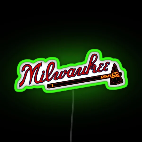 Milwaukee Braves Logo RGB Neon Sign