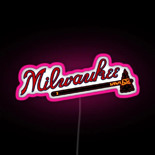 Milwaukee Braves Logo RGB Neon Sign