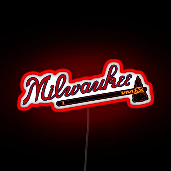 Milwaukee Braves Logo RGB Neon Sign