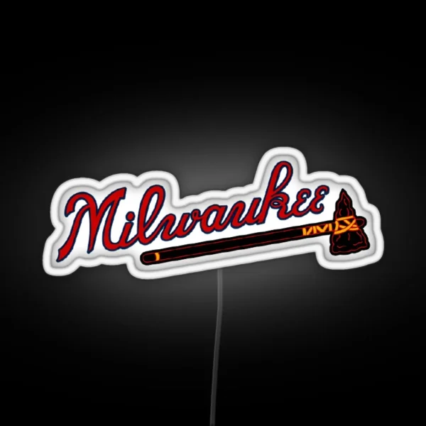 Milwaukee Braves Logo RGB Neon Sign