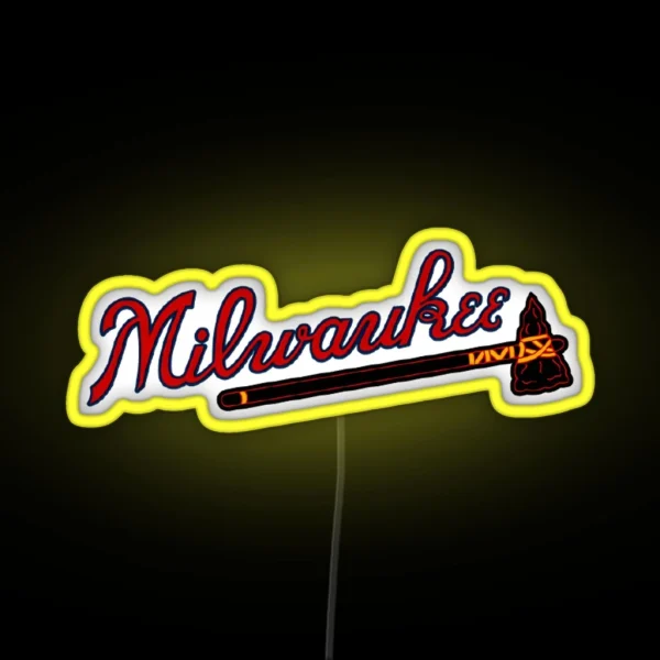 Milwaukee Braves Logo RGB Neon Sign