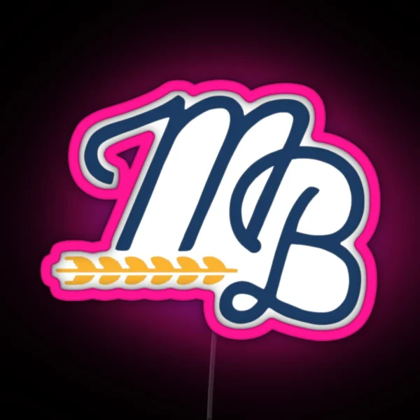 Milwaukee Brewers Letter Mark RGB Neon Sign