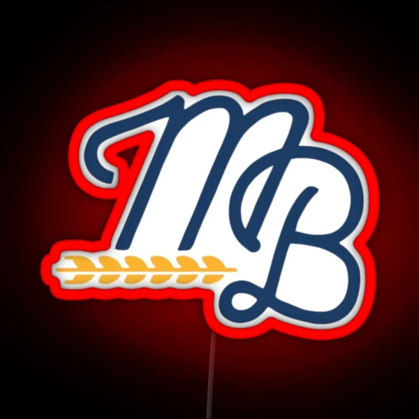 Milwaukee Brewers Letter Mark RGB Neon Sign