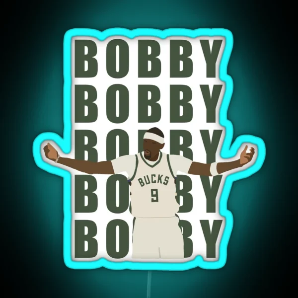 Milwaukee Bucks Bobby Portis Bobby Chant Black RGB Neon Sign