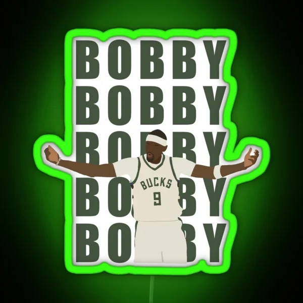 Milwaukee Bucks Bobby Portis Bobby Chant Black RGB Neon Sign