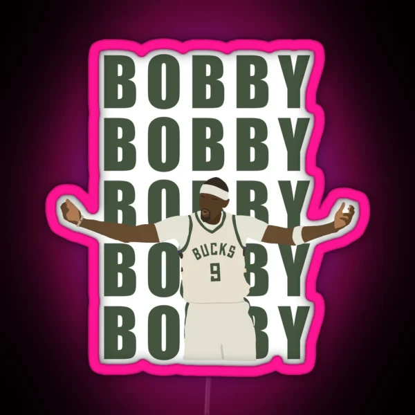 Milwaukee Bucks Bobby Portis Bobby Chant Black RGB Neon Sign