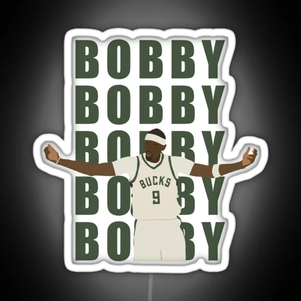 Milwaukee Bucks Bobby Portis Bobby Chant Black RGB Neon Sign