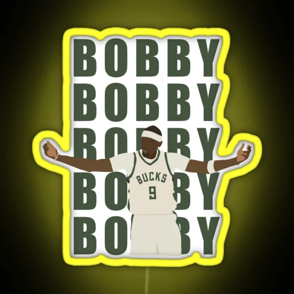 Milwaukee Bucks Bobby Portis Bobby Chant Black RGB Neon Sign