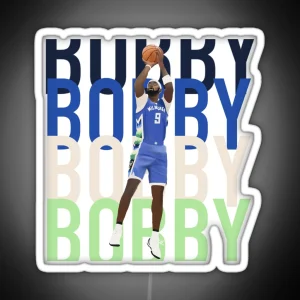 Milwaukee Bucks Bobby Portis Bobby Chant Blue RGB Neon Sign