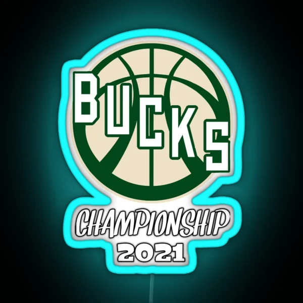 Milwaukee Bucks Championship Essential RGB Neon Sign