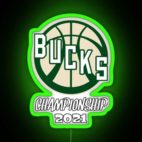 Milwaukee Bucks Championship Essential RGB Neon Sign