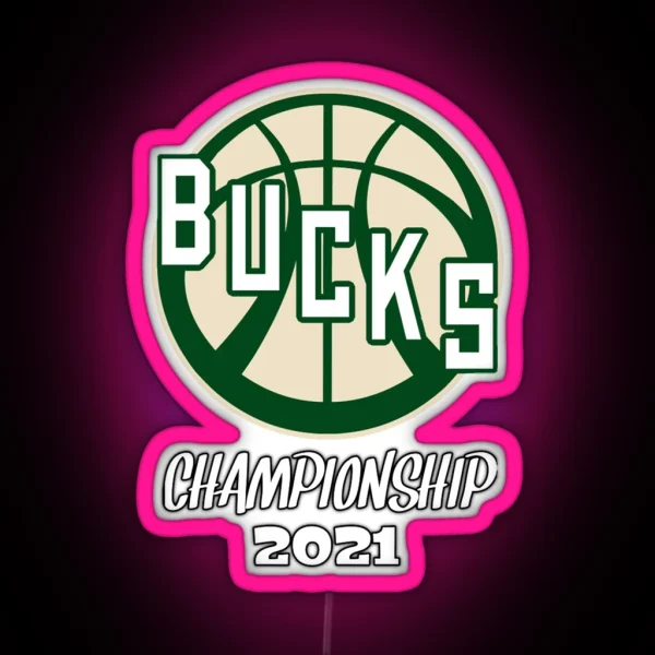 Milwaukee Bucks Championship Essential RGB Neon Sign