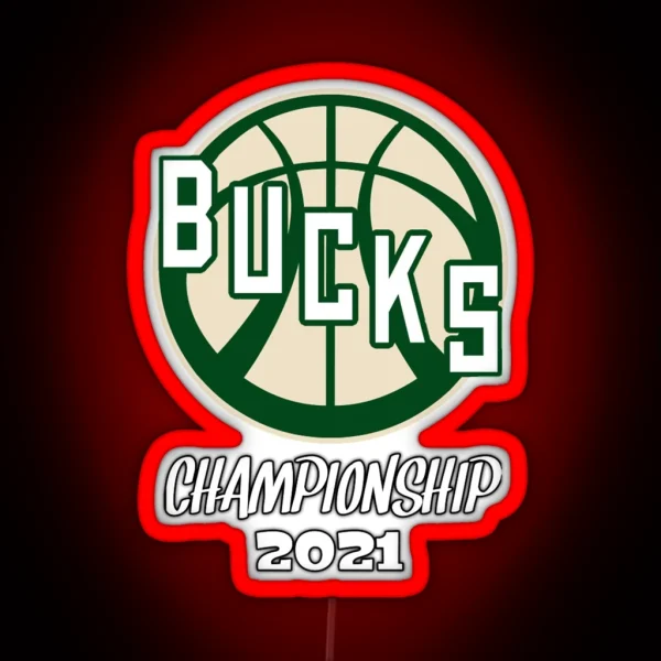 Milwaukee Bucks Championship Essential RGB Neon Sign