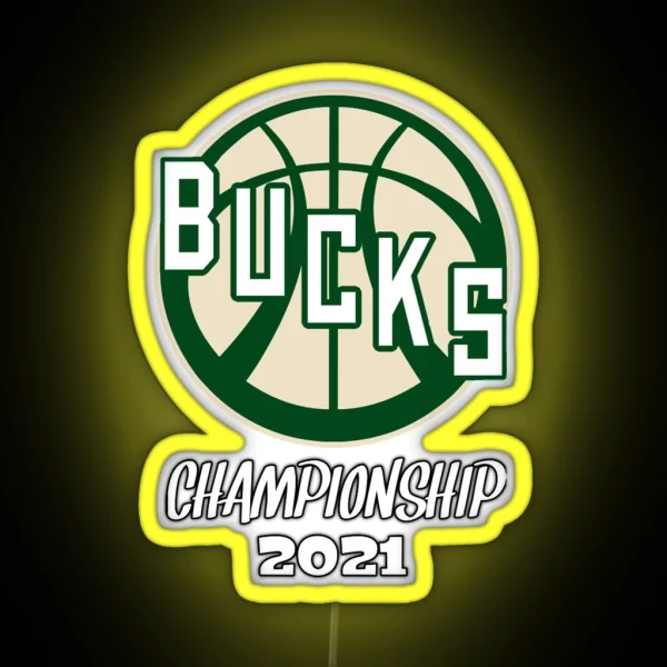 Milwaukee Bucks Championship Essential RGB Neon Sign