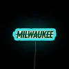 Milwaukee Bucks team spirit MKE city tee illuminated neon decor