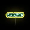 Customizable Milwaukee Bucks Team Spirit Neon Sign with RGB Lighting