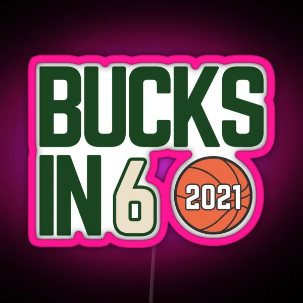 Milwaukee Bucks NBA Championship 2021 RGB Neon Sign