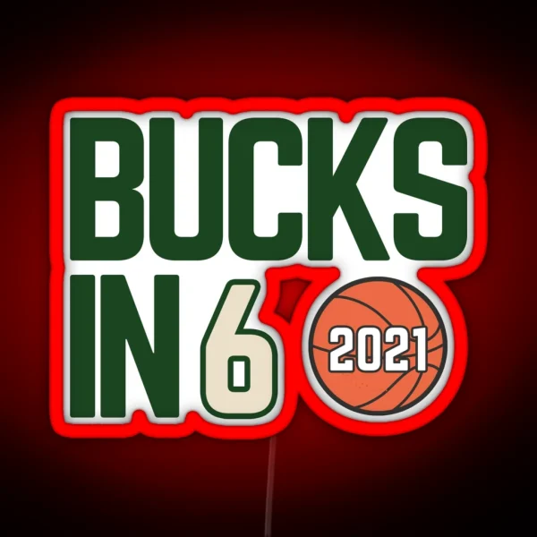 Milwaukee Bucks NBA Championship 2021 RGB Neon Sign