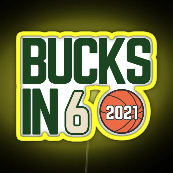 Milwaukee Bucks NBA Championship 2021 RGB Neon Sign