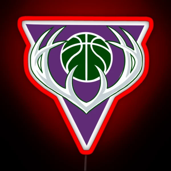 Milwaukee Bucks Purple RGB Neon Sign
