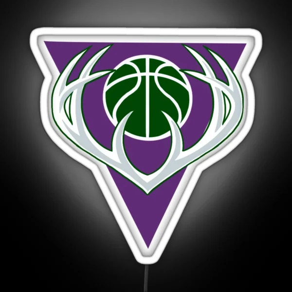 Milwaukee Bucks Purple RGB Neon Sign