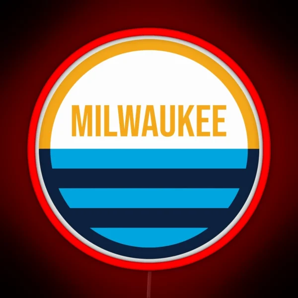 Milwaukee Circle Flag RGB Neon Sign