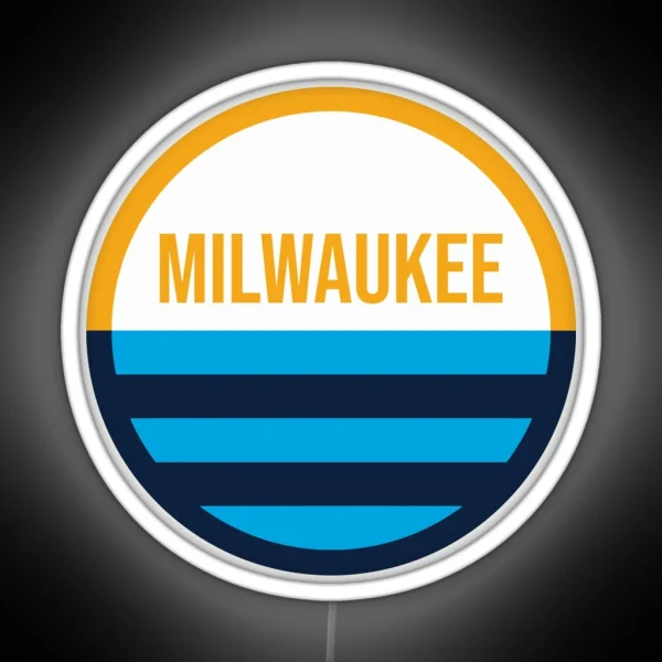 Milwaukee Circle Flag RGB Neon Sign