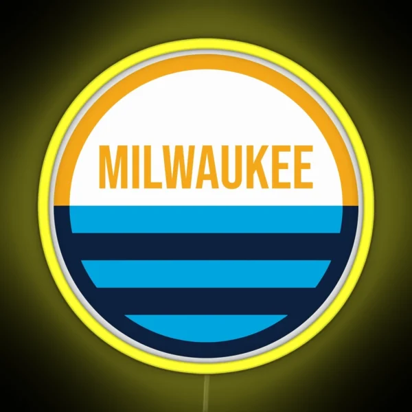 Milwaukee Circle Flag RGB Neon Sign
