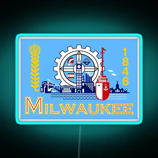Milwaukee Flag RGB Neon Sign
