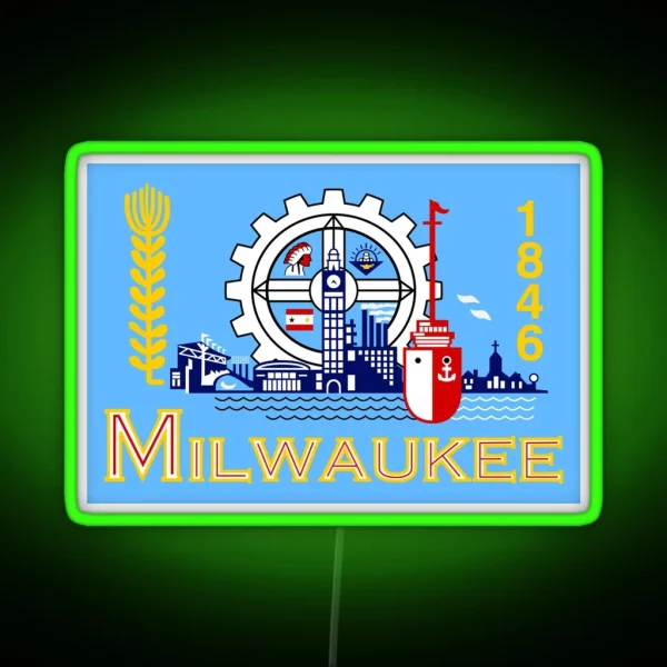 Milwaukee Flag RGB Neon Sign