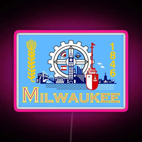 Milwaukee Flag RGB Neon Sign