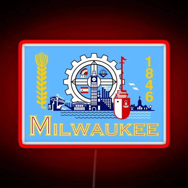 Milwaukee Flag RGB Neon Sign