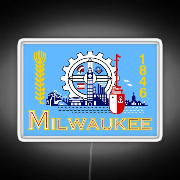 Milwaukee Flag RGB Neon Sign
