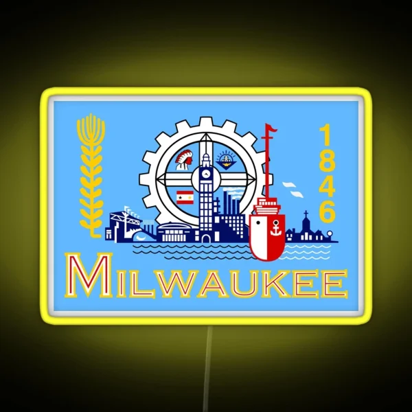 Milwaukee Flag RGB Neon Sign