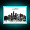 Brighten your home with vibrant Milwaukee skyline RGB neon decor
