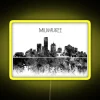 Milwaukee Skyline Wisconsin Watercolor Inspired RGB LED Neon Sign Artwork