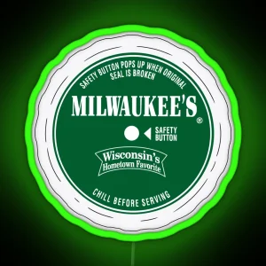 Milwaukee Pickles Jar Lid RGB Neon Sign