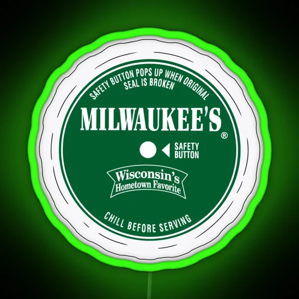 Milwaukee Pickles Jar Lid RGB Neon Sign