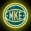 Vintage Milwaukee Baseball Retro Ballpark Neon Sign with Colorful RGB Lighting