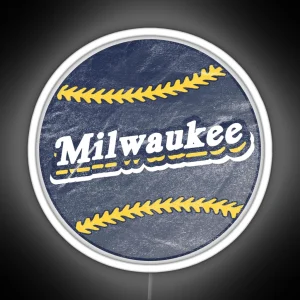 Milwaukee Retro Baseball RGB Neon Sign