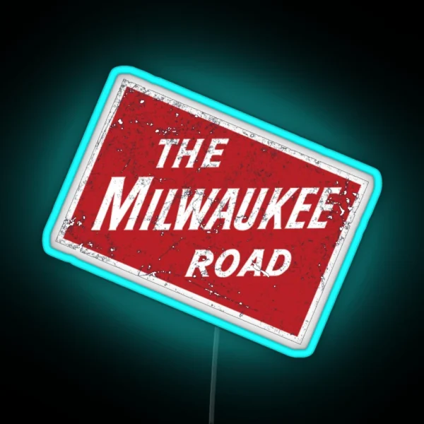 Milwaukee Road Railroad RGB Neon Sign