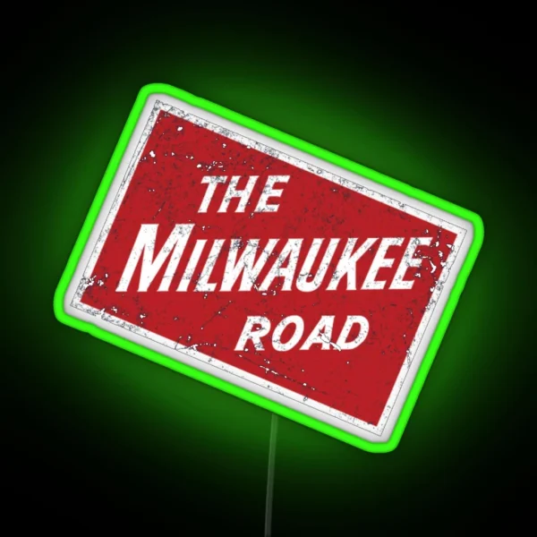 Milwaukee Road Railroad RGB Neon Sign