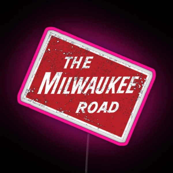 Milwaukee Road Railroad RGB Neon Sign