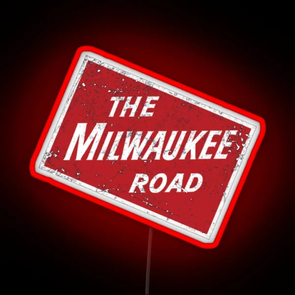 Milwaukee Road Railroad RGB Neon Sign