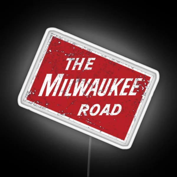 Milwaukee Road Railroad RGB Neon Sign